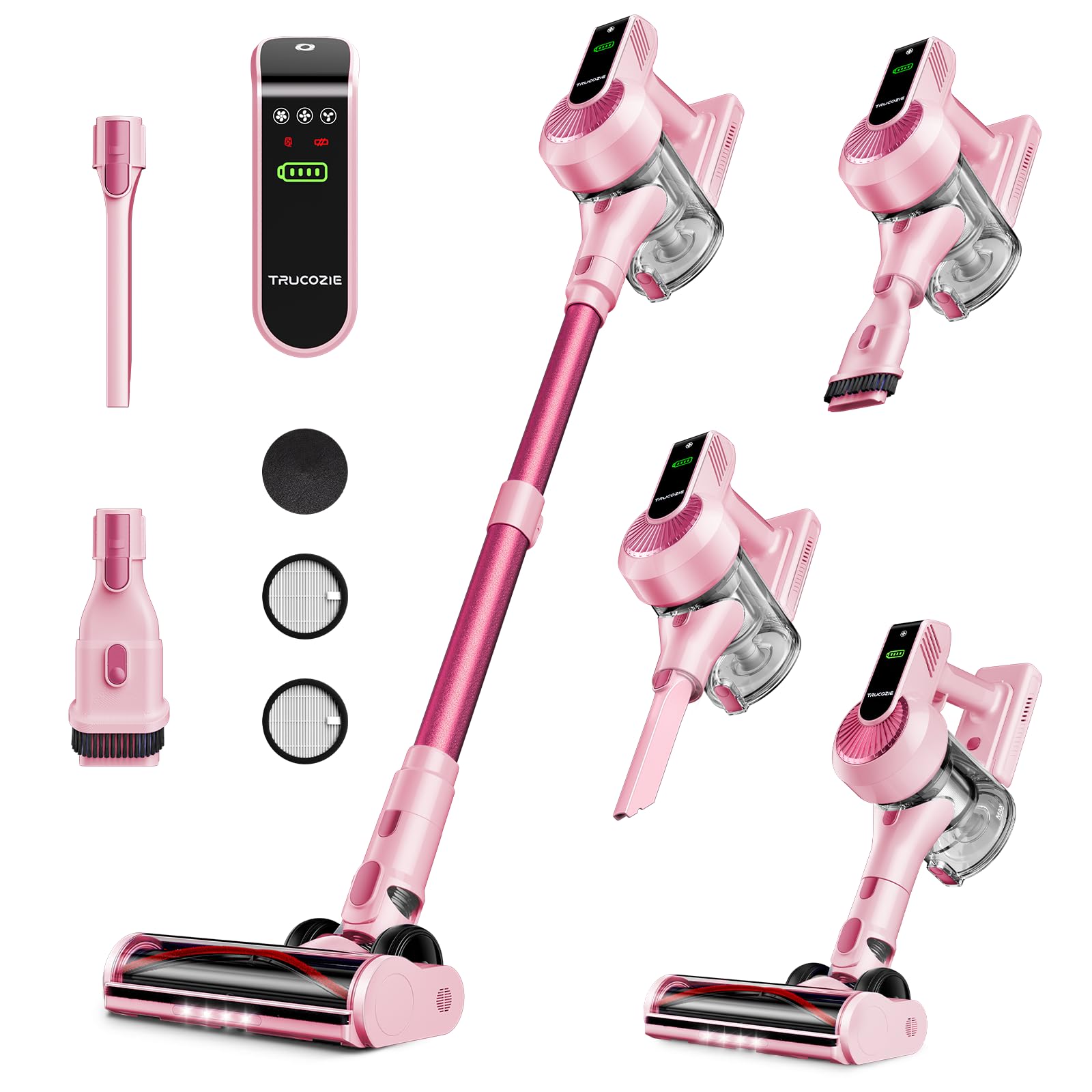 Cordless Vacuum Cleaner, 40Kpa 45Mins Vacuum Cleaners For Home, 8 In 1 Lightweight Stick Vacuum With Powerful Suction, Anti Tang